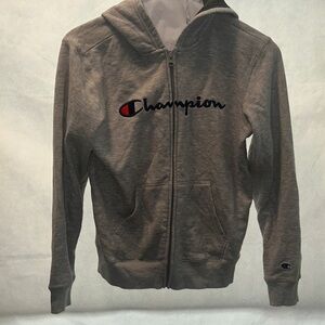Champion Heather Gray Full-Zip Hoodie